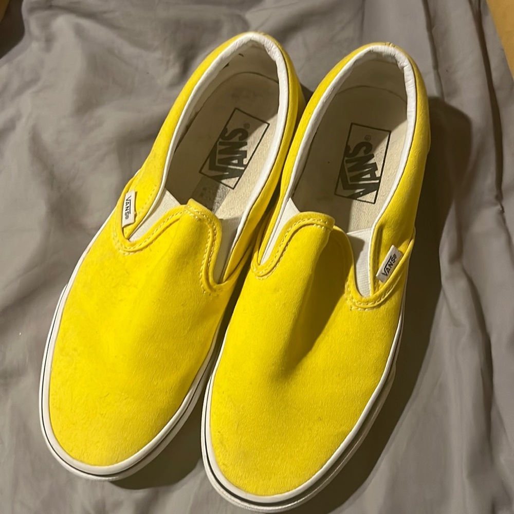 Yellow slip on vans